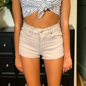 Khaki high waisted shorts
